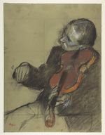 Violinist, Study for - The Dance Lesson 1878